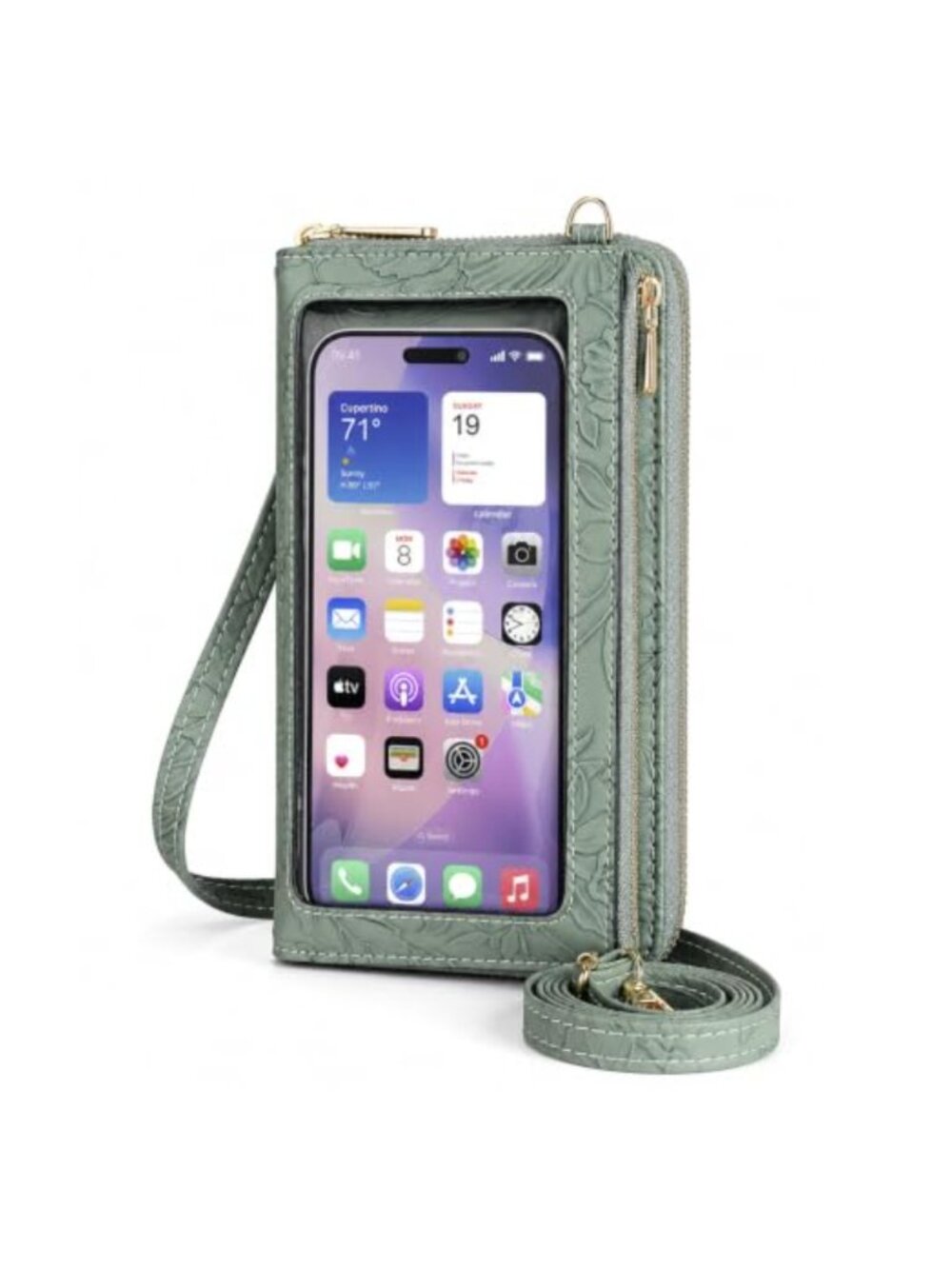 Crossbody Phone Purse Touchscreen RFID Blocking Wallet Wristlet